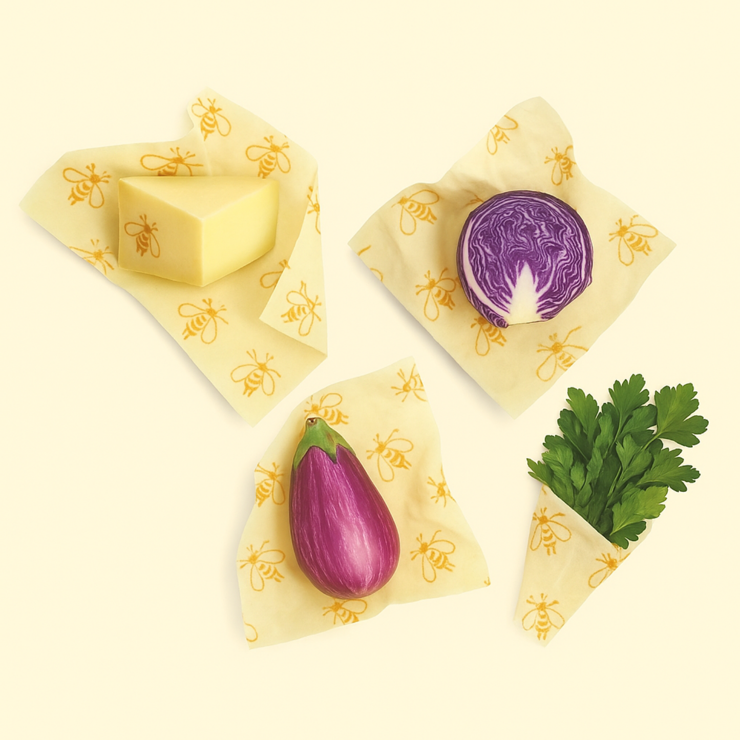 Lorine's Beeswax Wraps for Food (3-pack)