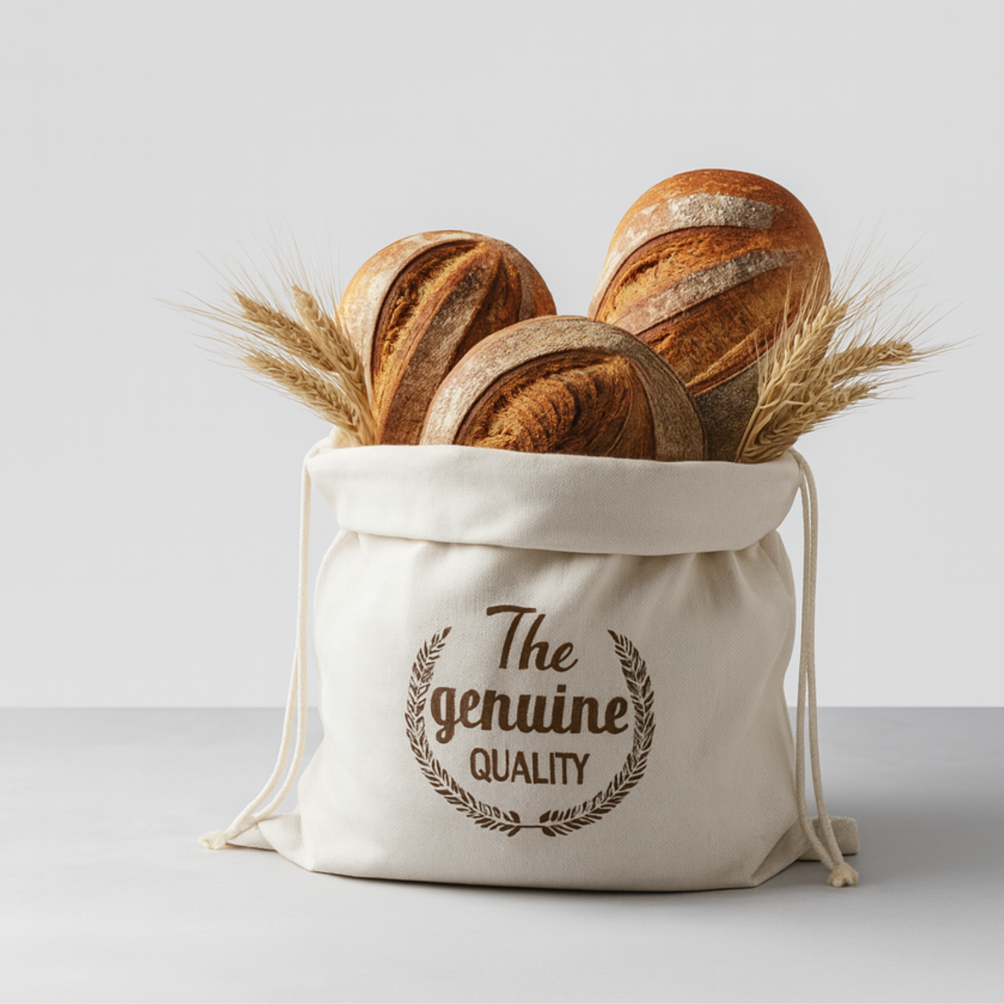 Premium 100% Natural Linen Bread Bags (2-PACK) by Lorine