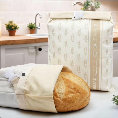 Premium Cotton-Beeswax Bread Bags by Lorine™