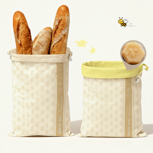 Premium Cotton Beeswax Bread Bags by Lorine™ (V)