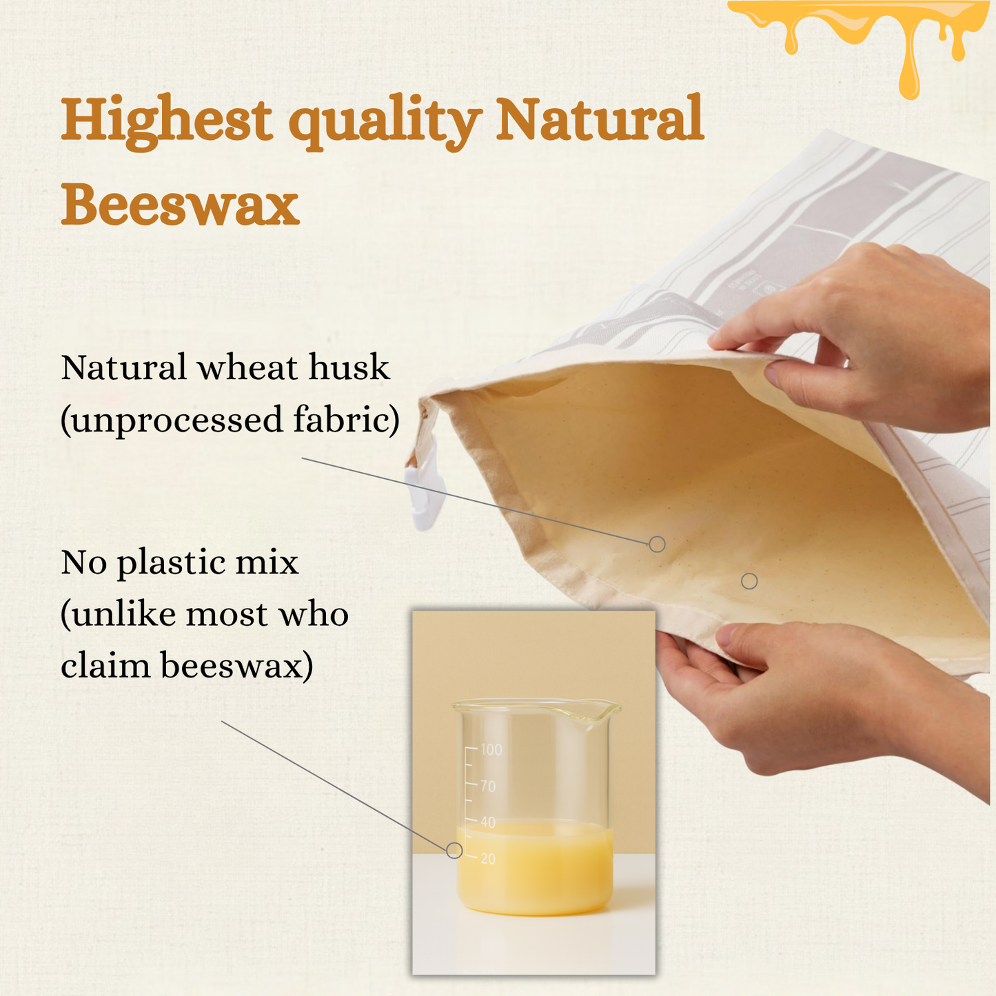 Premium Cotton-Beeswax Bread Bags by Lorine™