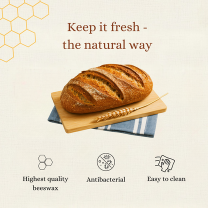 Premium Cotton-Beeswax Bread Bags by Lorine™