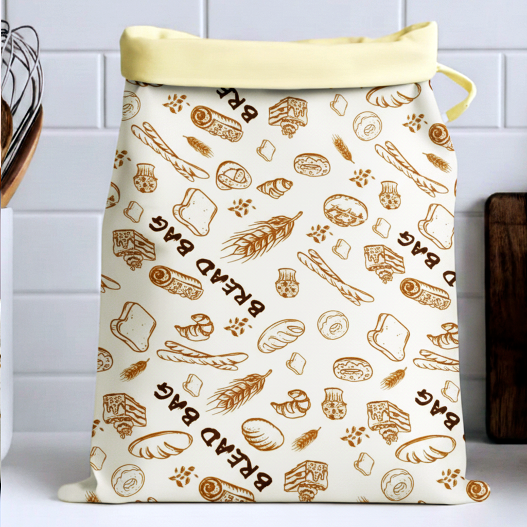 Premium 100% Cotton-Beeswax Bread Bags by Lorine™