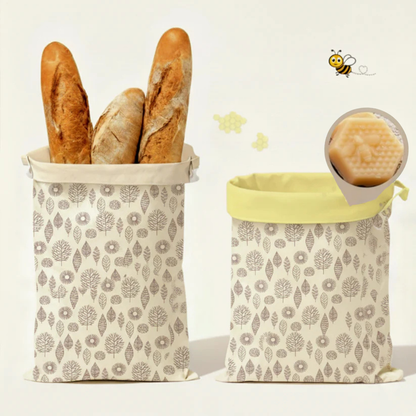 Premium Cotton Beeswax Bread Bags - by Lorine™